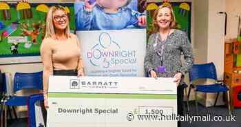 Local housebuilder donates £1,500 to support children with Down syndrome