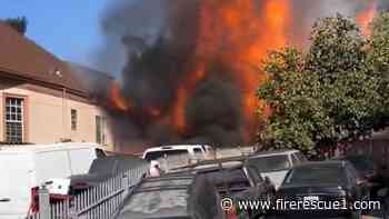 1 building destroyed, 3 damaged in Calif. 2-alarm fire