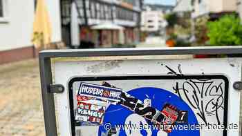 Vandalismus in der City: Nagold erlebt  derzeit das große Kleben