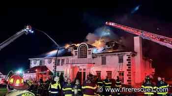 Mutual aid tanker response to Conn. 4-alarm fire