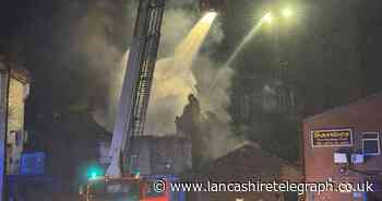 Road remains closed following huge fire in city centre