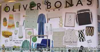 Oliver Bonas hoarding up in Watford but opening appears delayed