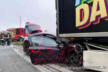 Schwerer Unfall auf der A2 bei Porta