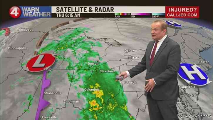 Showers develop Thursday