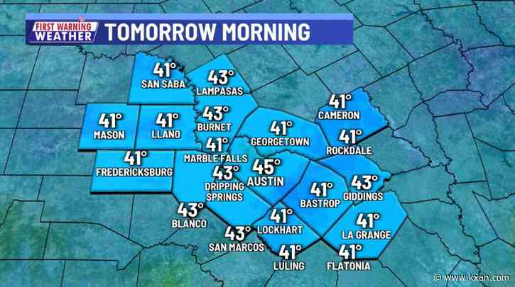 Cold tonight with rain arriving late in the weekend