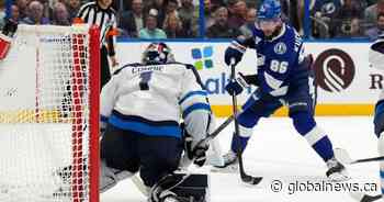 Winnipeg Jets fall short in Tampa Bay 4-1 for second loss of season