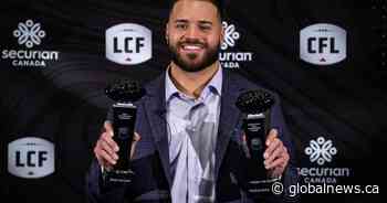 Bombers’ Brady Oliveira named CFL’s outstanding player, top Canadian