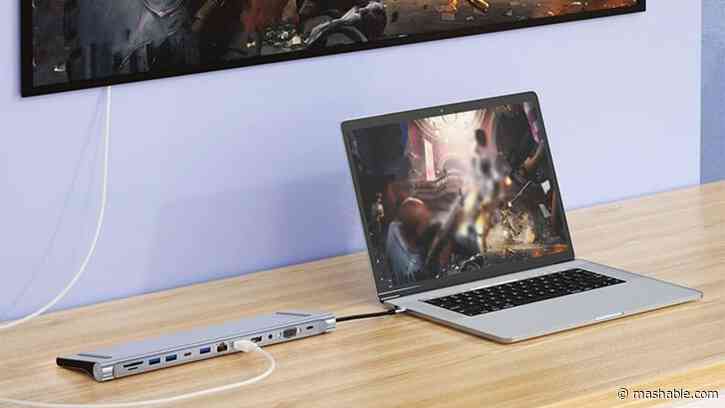 This $60 laptop stand doubles as a 12-in-1 USB-C hub