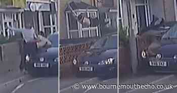 WATCH: Shocking moment car smashes into two men