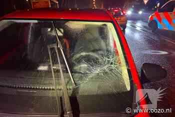 Barst in autoruit na botsing met fietser