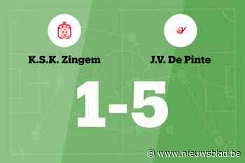 Vier opeenvolgende overwinningen voor JV De Pinte B na 1-5 tegen KSK Zingem B