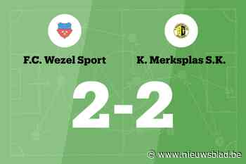 Merksplas sleept gelijkspel uit de brand in de uitwedstrijd tegen Wezel Sport B