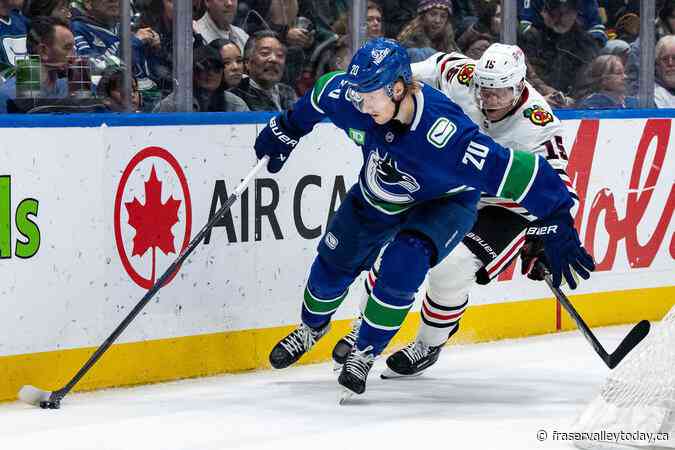 Brannstrom has winner as Canucks beat Blackhawks 4-1; Bedard held scoreless