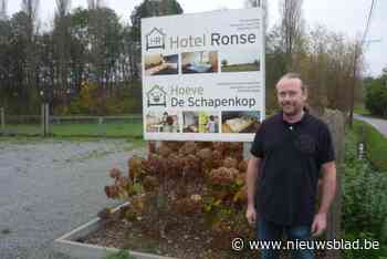 Brandweer bevrijdt jonge ree die ingesloten zit in schapenweide