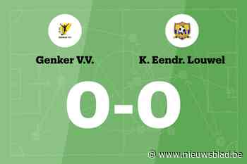 Doelpuntloos gelijkspel tussen Genk VV B en Louwel B