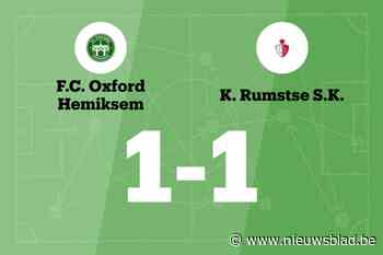 Oxford Hemiksem speelt thuis gelijk tegen Rumst