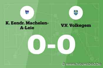 Doelpuntloze wedstrijd voor Eendracht Machelen-aan-de-Leie B en VV Volkegem B