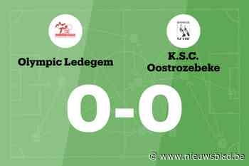 Doelpuntloos gelijkspel tussen Olympic Ledegem en SC Oostrozebeke