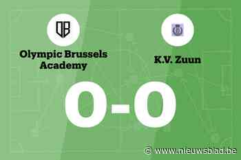 Olympic Brussels Academy beëindigt reeks nederlagen met gelijkspel tegen Zuun B
