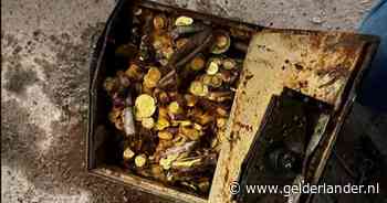Werklui hebben niets door, maar scherpe loodgieter doet wonderlijke ontdekking: kist vol gouden munten
