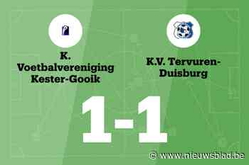 Kester-Gooik B speelt gelijk tegen Tervuren-Duisburg