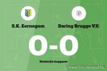 Match tussen SK Eernegem en Daring Brugge stopgezet