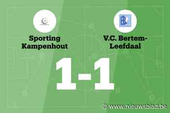 Kampenhout speelt thuis gelijk tegen Bertem-Leefdaal
