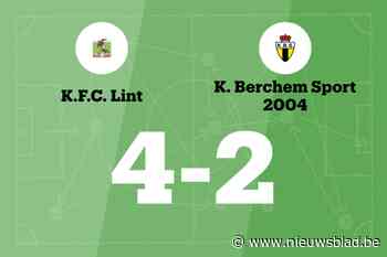 Lint wint thuis van Berchem Sport B, mede dankzij twee treffers Boujouh
