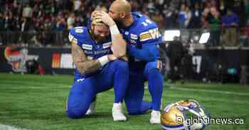 Heartbreak for Winnipeg Blue Bombers again in 3rd straight Grey Cup loss