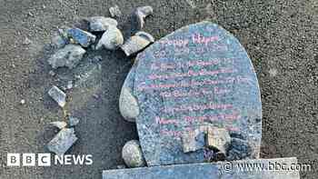 Baby grave vandalism 'like losing daughter again'