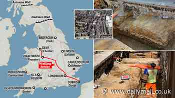 One of Britain's most important Roman roads is finally FOUND after 2,000 years as archaeologists make 'remarkable' discovery under iconic London street