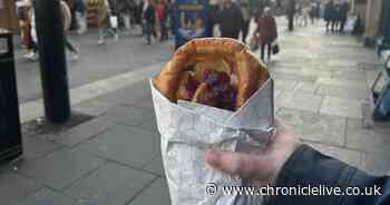 I tried a Yorkshire Pudding Wrap from the Newcastle Christmas Market stall that had huge queues on opening weekend