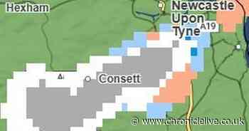 Latest Met Office map shows where and when snow will fall in North East as weather warning in place