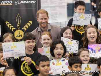 Photos: Prince Harry visits Vancouver students at Seaforth Armoury