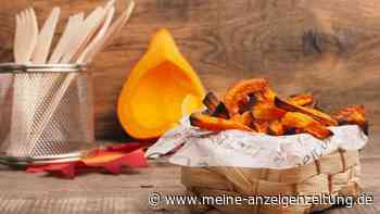 Herbstliche überbackene Kürbis-Pommes aus der Heißluftfritteuse