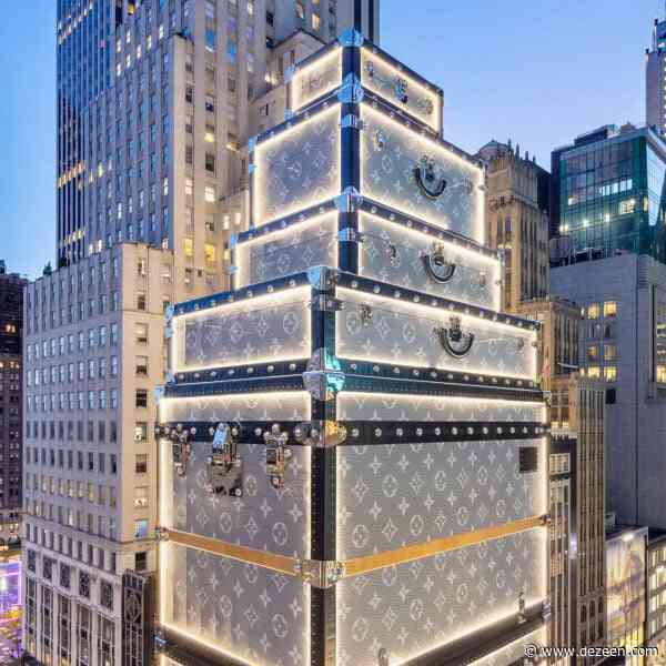 Louis Vuitton flagship store disguised as stack of luggage trunks
