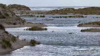 Nordseeinsel versinkt im Dauerregen – Dünen von Wassermassen geflutet