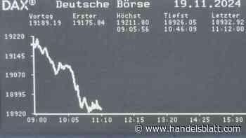 Dax aktuell: Dax fällt wieder unter 19.000 Punkte – eine Aktie setzt sich ab