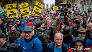 Thousands of farmers protest in London against tax changes