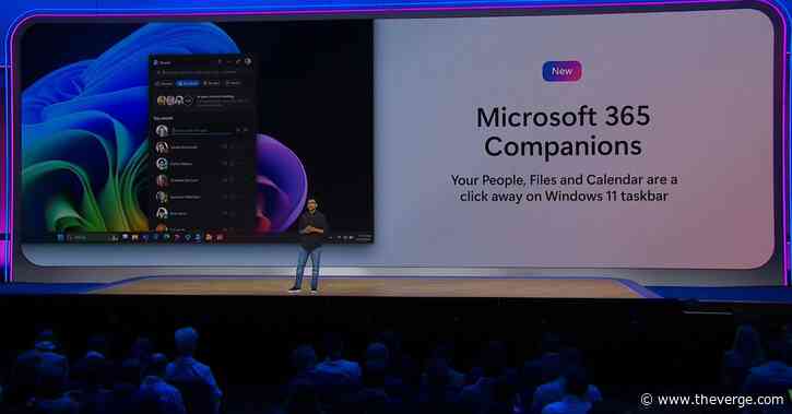 Windows 11’s taskbar is getting contacts, files, and calendar ‘companions’