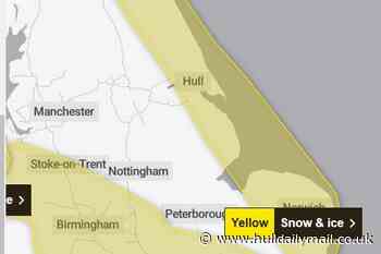 Met Office issues yellow snow and ice weather warning for Hull and East Yorkshire