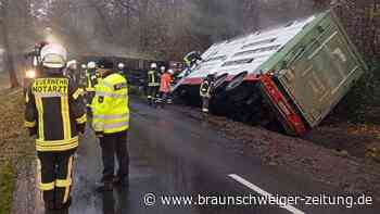 Unfall: Lkw mit 28 Rindern bei Gifhorn umgekippt – K90 gesperrt