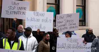 Uber drivers hold protest in Newcastle city centre over pay and conditions