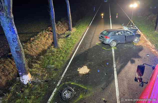 POL-STD: 20-jähriger Autofahrer bei Unfall zwischen Grundoldendorf und Apensen lebensgefährlich verletzt