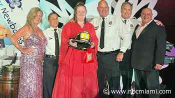 A newborn was left at a Florida firehouse. Two decades later, she met the firefighters who took her in