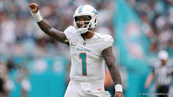 Tagovailoa throws 3 TDs to lead Dolphins past Raiders 34-19 for Miami's 2nd straight win