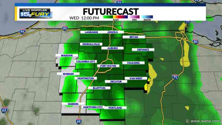 Rain today with light snow on the way