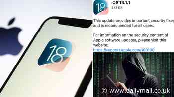 Update your iPhone NOW: Apple releases iOS 18.1.1 with 'important security fixes' - here's how to install it on your device