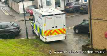 Counter terrorism police swarm north Wembley residential road