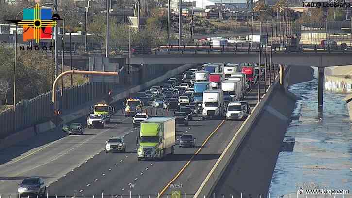 Three lanes closed on Interstate 40 at Louisiana due to crash